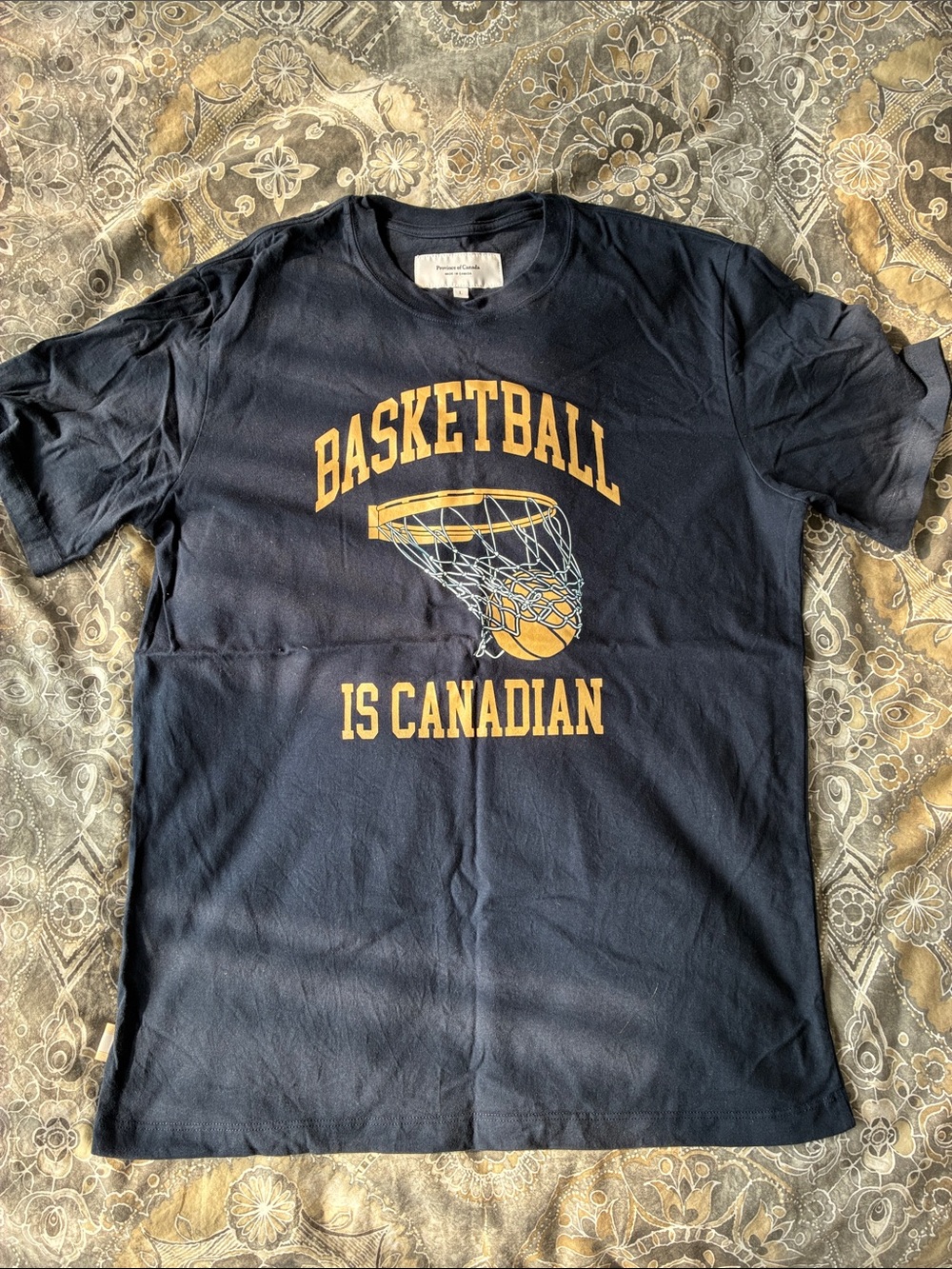 Province of Canada Basketball is Canadian Tee in Navy